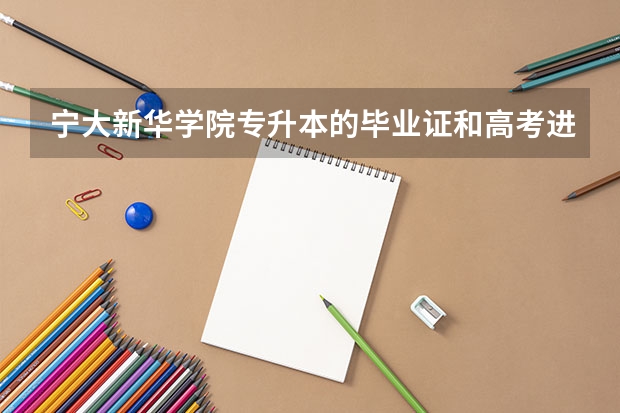 宁大新华学院专升本的毕业证和高考进去的毕业证一样吗?