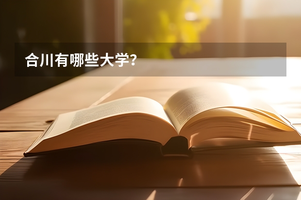 合川有哪些大学？