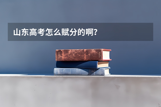 山东高考怎么赋分的啊？