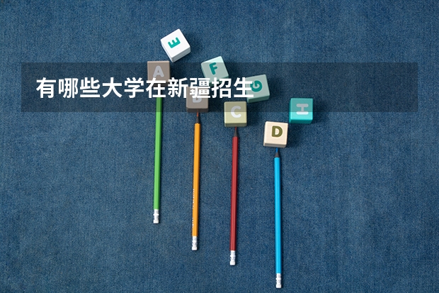 有哪些大学在新疆招生