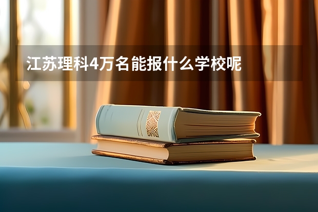 江苏理科4万名能报什么学校呢