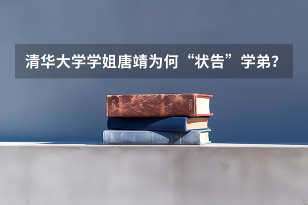 清华大学学姐唐靖为何“状告”学弟？双方和解了吗？