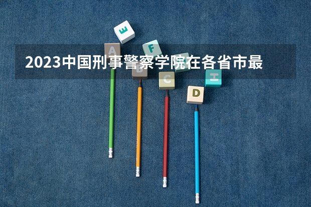 2023中国刑事警察学院在各省市最低录取位次（中国公安大学录取分数线）