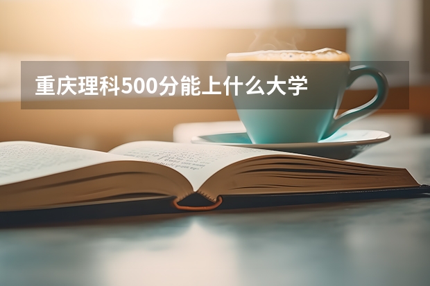 重庆理科500分能上什么大学